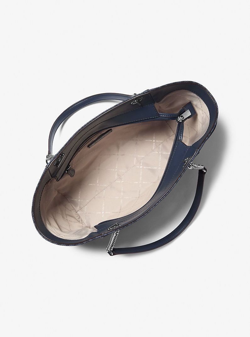 Bolso de hombro Jet Set grande con logotipo