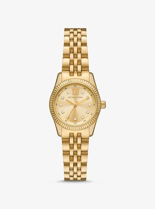 Reloj Lexington petite en tono dorado con incrustaciones